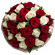 bouquet of red and white roses. United Kingdom