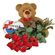 red roses with teddy and chocolates. United Kingdom, The